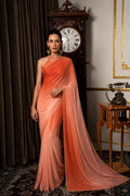 Orange & Peach shaded sari set