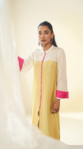 Colorblock Tunic ( ivory,pink,butteryellow)
